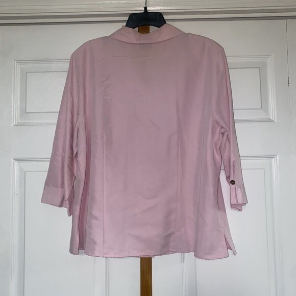 Apparenza Pink Button Down Blouse - Sz XL - Picture 4 of 4